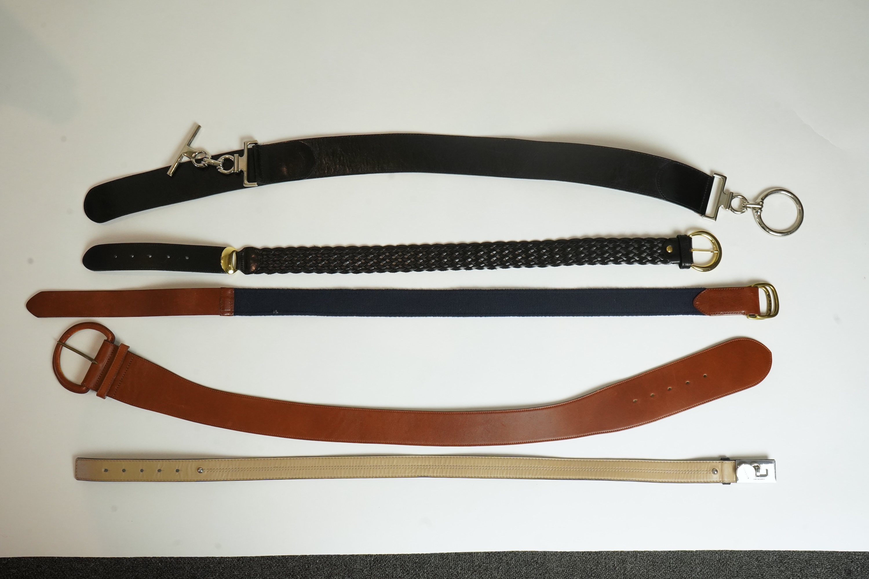 Five lady's belts